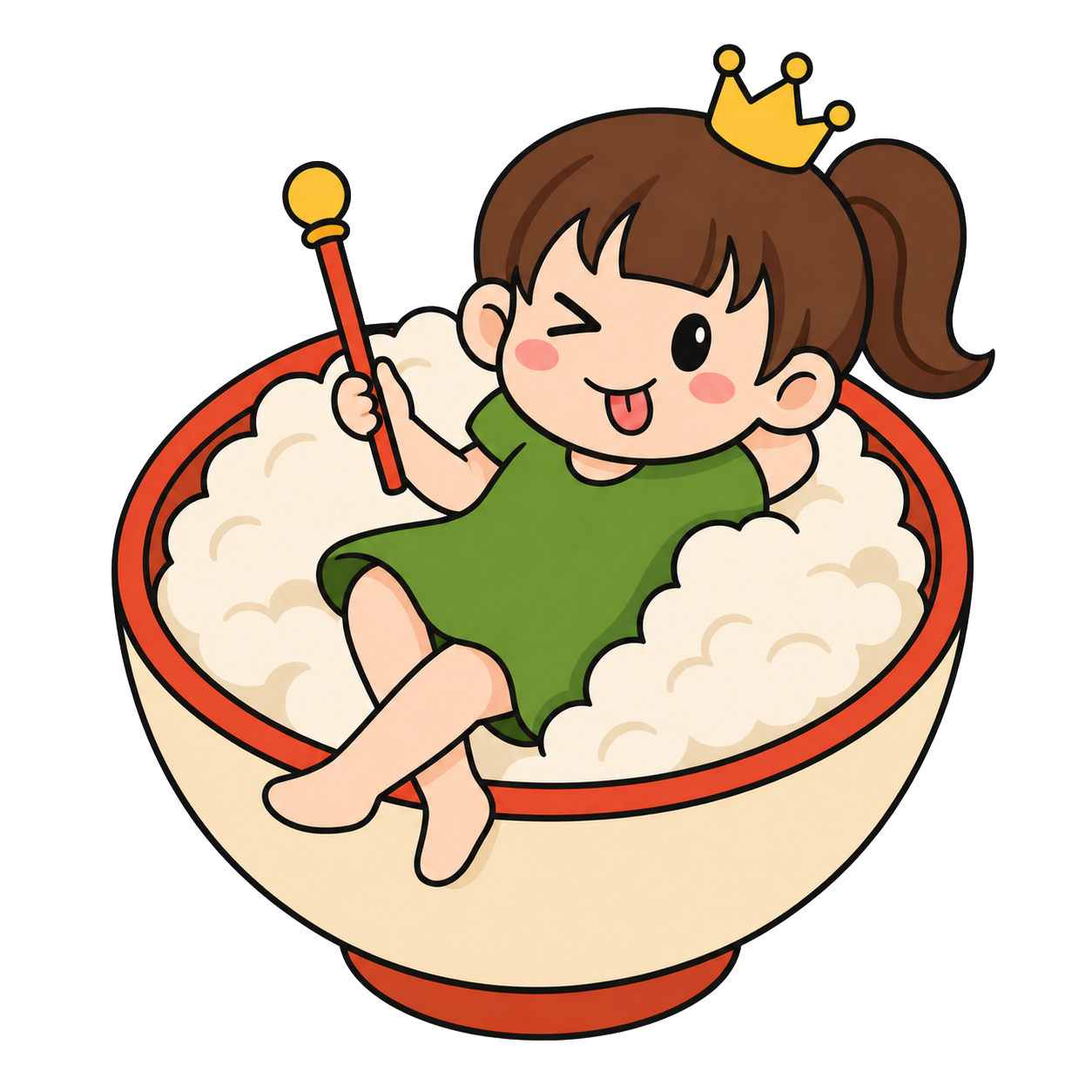 坐在饭碗王座里的榨菜女王
